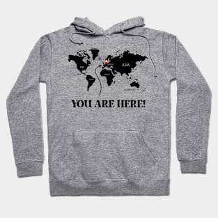 You are here! Europe! Hoodie